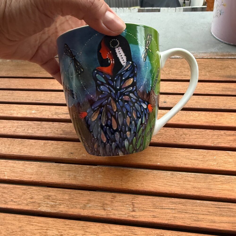 Indigenous Collection Betty Albert Transformation II Mug 16 Oz Cree Art Wabimegu - Picture 2 of 7